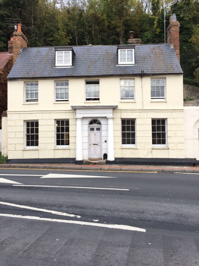 Georgian double fronted house with sash windows