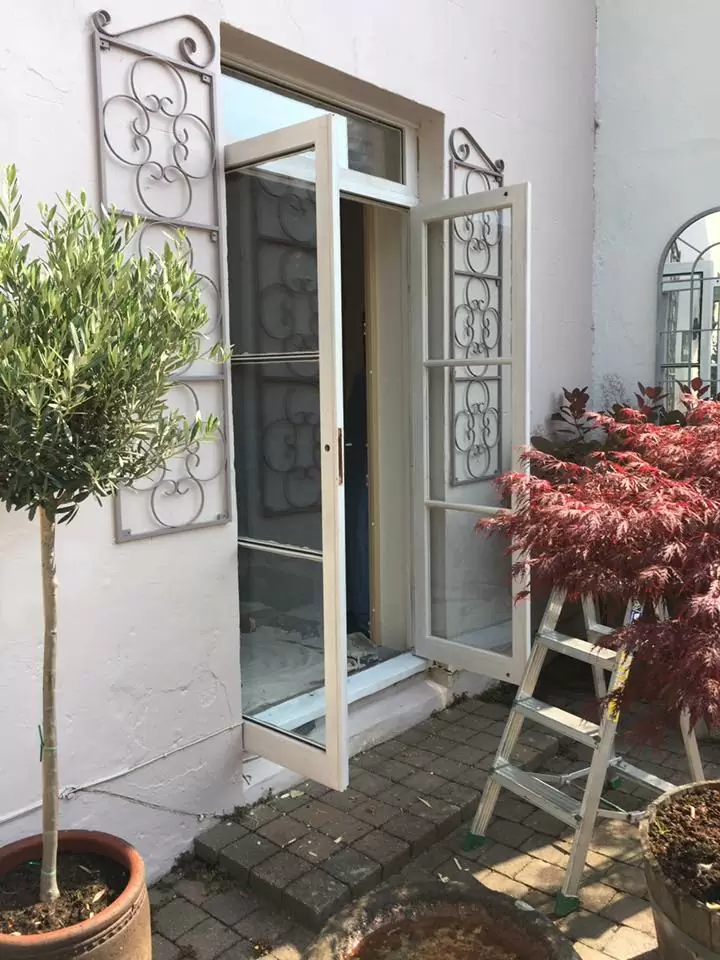 French door replacement view from outside