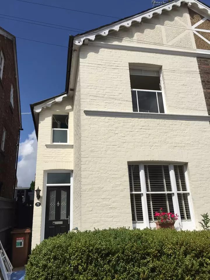Renovation, draught proofing and redecorating of sash windows in Kent, before photo
