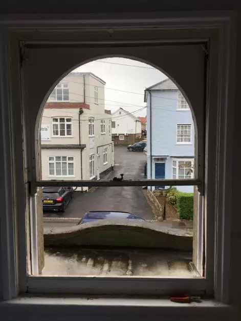 Beautiful curved headed hardwood double glazed replica sashes