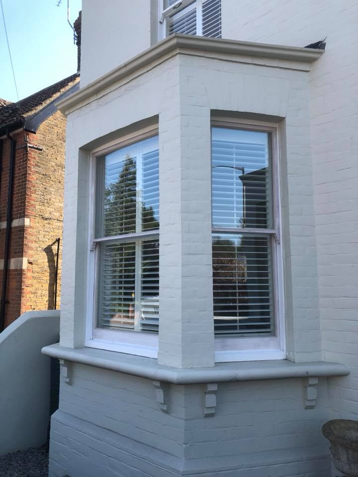 Hardwood acoustic double glazed sashes installed in Canterbury, close up of window 2