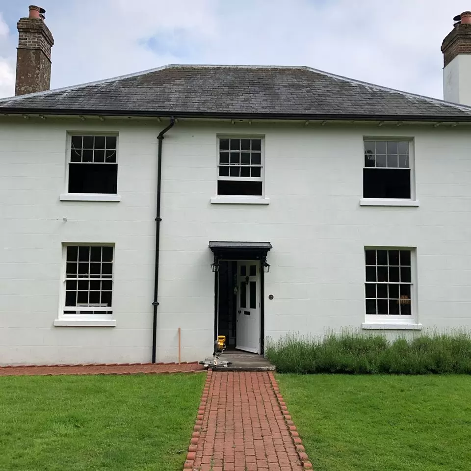 Sash window renovation West Sussex period Georgian house