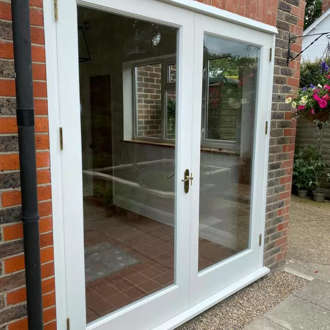 Hardwood double glazed French doors 1
