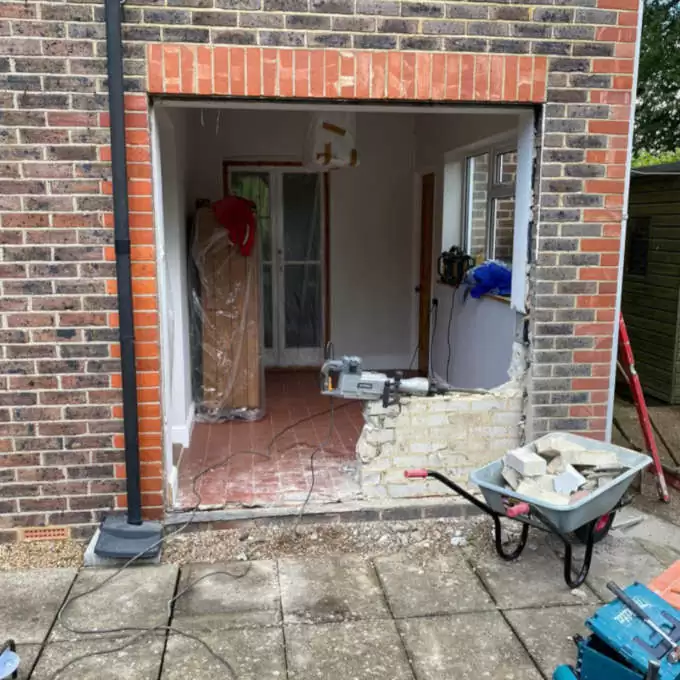 Hardwood double glazed French doors before 1