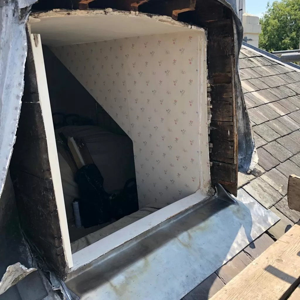 Dormer sash window removal
