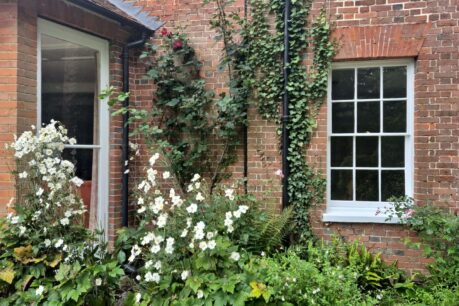 Exterior sash window renovation in Surrey