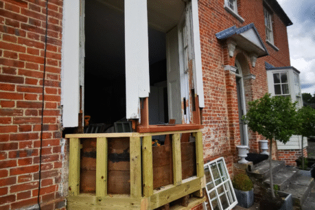 Sash Window Refurbishment and Bay Window Restoration - Exterior Bay Window build