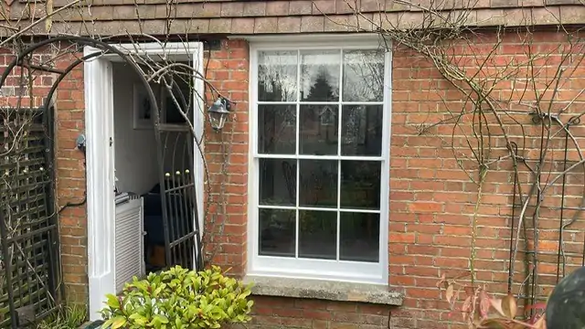 Refurbished and Draught Proofed Single Glazed Sash Windows for Property in Surrey - Exterior Finished