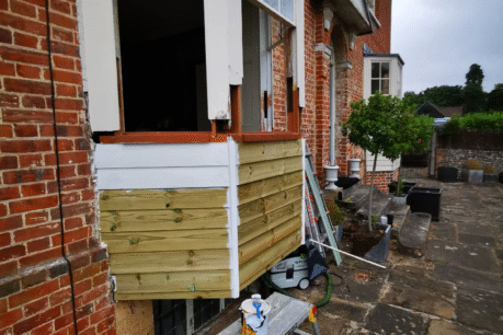 Sash Window Refurbishment and Bay Window Restoration - Exterior cladding
